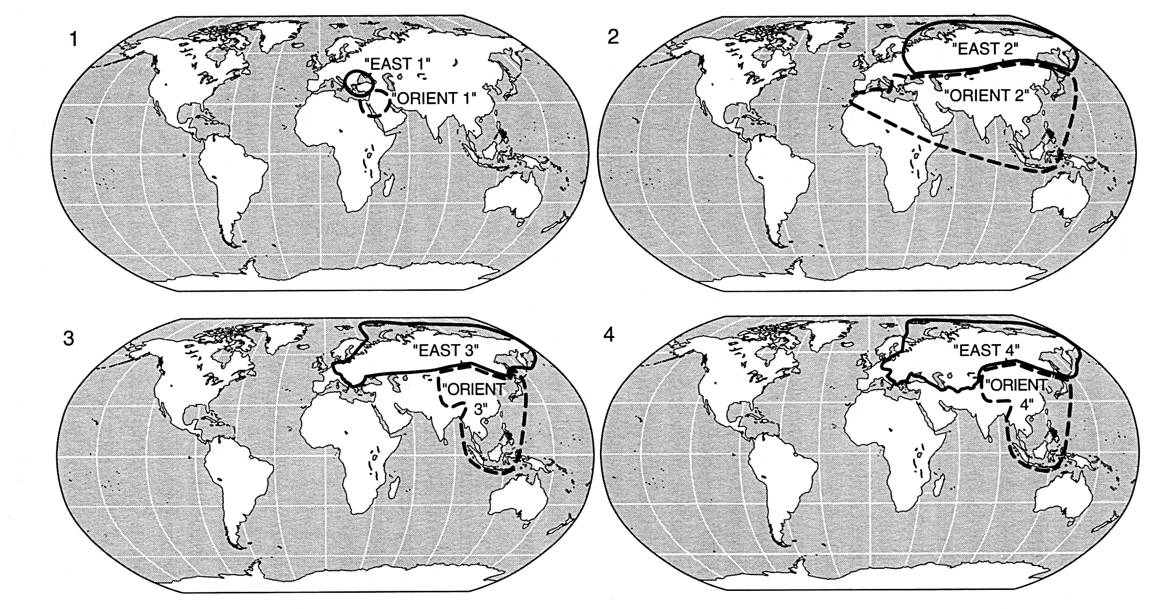Migrations of the “East” and the “Orient.” Lewis and Wigen 1997