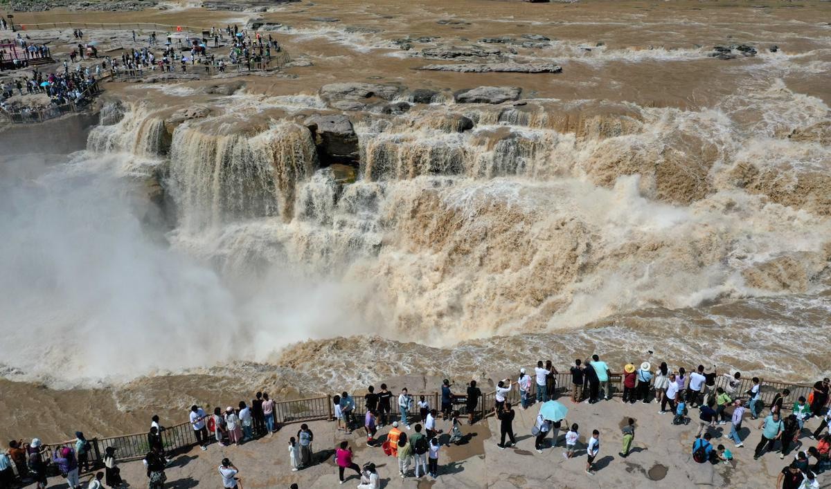 Hukou Waterfall in Jixian county of Shanxi